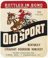 Old Sport Jockey Kentucky Whiskey Labels