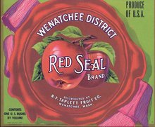 Red Seals Apple Crate Label