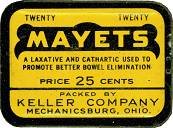 VINTAGE MAYETS LAXATIVE TIN