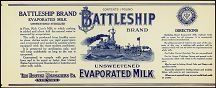 Battleship Milk Label 1919