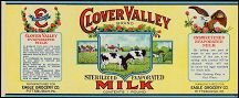 Clover Valley Milk Label