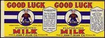 Good Luck Milk Label