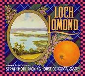 Loch Lomond Orange Citrus Crate Label