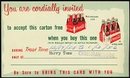 VINTAGE 1940s COCA COLA SODA Coupon / invitation