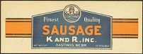 K&R Sausage Sign - 1940s Countrymaid