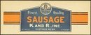 K&R Sausage Sign - 1940s Countrymaid