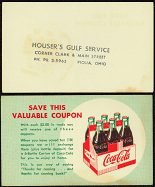Vintage COCA COLA SODA Coupon / fancy 1940s