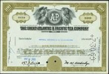 Great Atlantic Pacific Tea Stock certificate