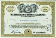 Great Atlantic Pacific Tea Stock certificate