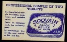 Vintage SOOVAIN ASPIRIN MEDICINE Envelope pack