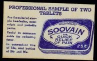 Vintage SOOVAIN ASPIRIN MEDICINE Envelope pack