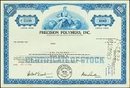 Vintage PRECISION POLYMERS STOCK Certificate