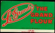 Vintage LE GRANDE FLOUR INK Blotter Sign / food