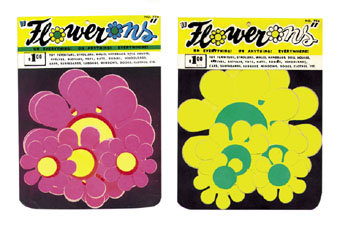 VINTAGE FLOWERONS PEEL STICK FLOWER DECALS