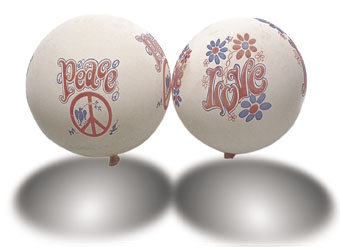 Peace & Love Balloons 1960s