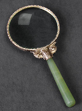 JADE HANDLE MAGNIFYING GLASS / NEW