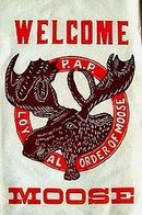 VINTAGE FRATERNAL GROUP MOOSE BANNER