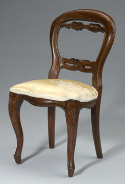 DOLL HOUSE DUTCH SIDE BROCADE CHAIR / NEW