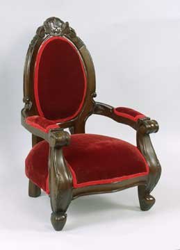 DOLL HOUSE RED CAMEO BACK CHAIR / NEW