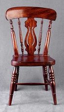DOLL HOUSE WOOD FIDDLEBACK CHAIR / NEW