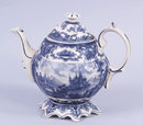 PORCELAIN CASTLE TEA POT / NEW