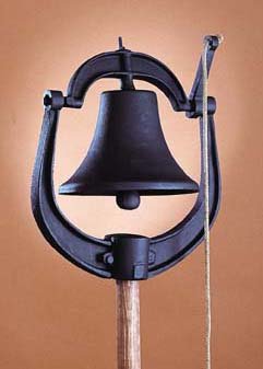 CAST IRON BLACK DINNER BELL / NEW