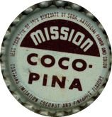 10 VINTAGE MISSION COCO-PINO SODA BOTTLE CAPS
