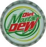Diet Mountain Dew Soda Bottle Caps
