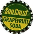 10 VINTAGE SUN CREST GRAPEFRUIT SODA BOTTLE CAPS
