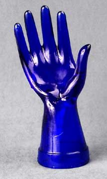 Glass Cobalt Blue Hand Display