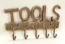Garden Tools Coat Rack - Cast Iron New