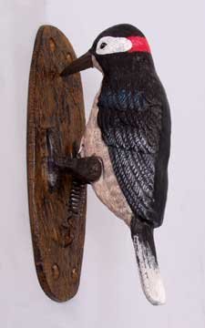CAST IRON HAND PAINTED BIRD DOOR KNOCKER