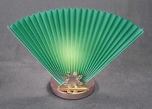 2 HUNTER GREEN FAN LAMPS / LIVINGROOM / NEW