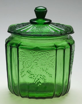Green Mayfair Glass Cookie Jar