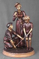 TEACHING GOLF STATUE / RESIN FIGURE