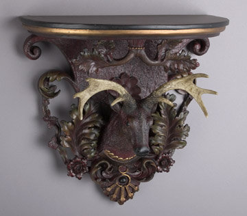 RESIN DEER HEAD SHELF / NEW