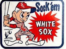 VINTAGE WHITE SOX BASEBALL DECAL STICKER