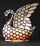 Glass Swan Lamp