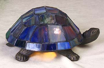 Leaded Glass Turtle Lamp