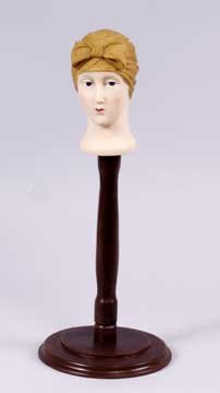 HAND PAINTED WIG STAND / LADY