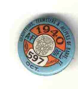 VINTAGE 1940 TEAMSTERS UNION PIN