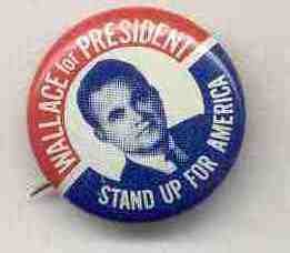 Vintage GEORGE WALLACE STAND UP FOR AMERICA pinback pin