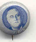 FDR Political Pin - Roosevelt President