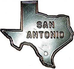 San Antonio Texas License plate Topper 1940s