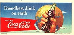 Coca-Cola Soda Blotter sign 1956