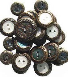 Mother of Pearl Brass Buttons