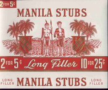 Manila Stubs Cigar Label