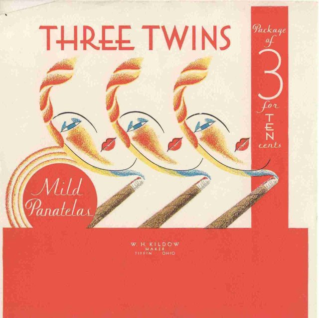 Three Twins Cigar Label