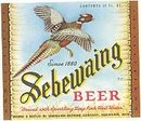 5 VINTAGE SEBEWAING PHEASANT BEER LABELS 1952