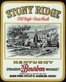 VINTAGE STONY RIDGE SOUR MASH WHISKEY LABEL